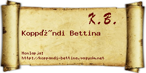 Koppándi Bettina névjegykártya