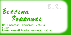 bettina koppandi business card